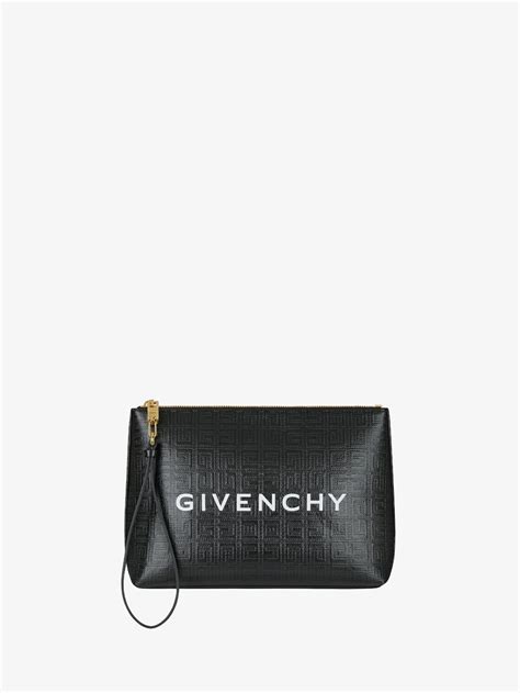 givenchy zipper pouch in striped coated canvas|Givenchy purses for women.